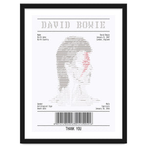 Receipt Art David Bowie by Doa Project
