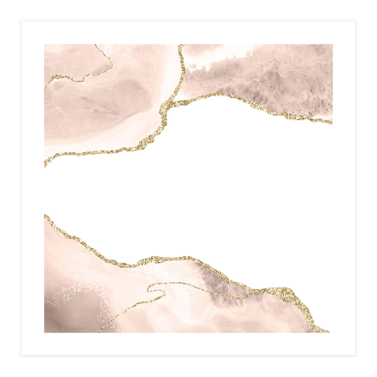 Ivory & Gold Agate Texture 06 (Print Only)