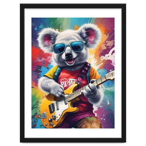 Koala Playing Guitar, Rock Graffiti by MakArena