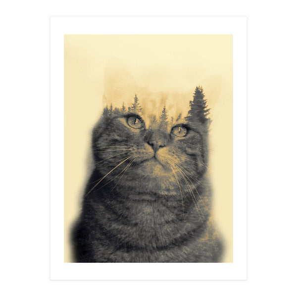 Cat double exposure (Print Only)