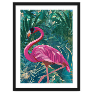 Flamingo in the jungle by Sarah Manovski