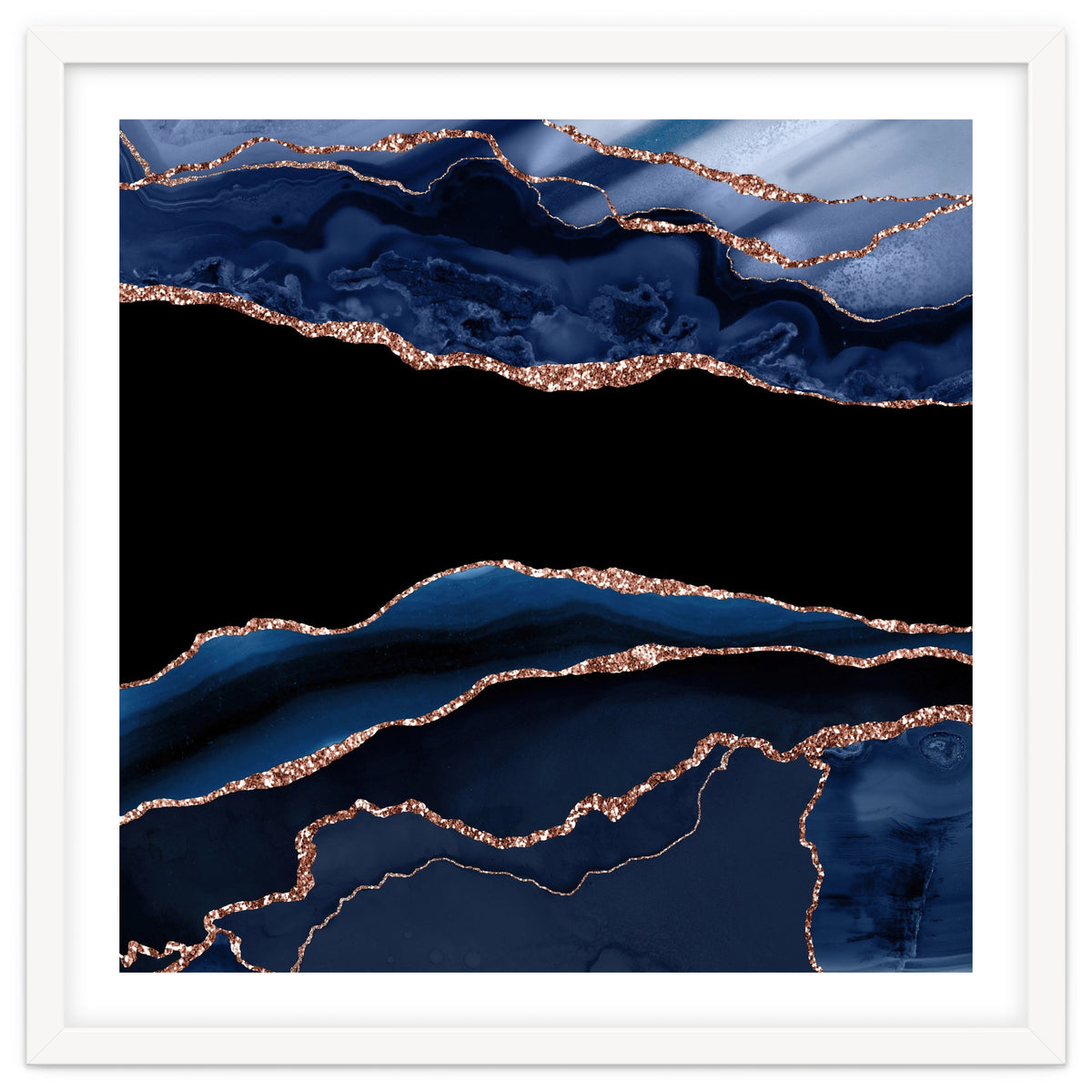 Navy & Rose Gold Agate Texture 11