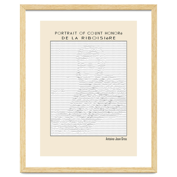 Portrait of Count Honoré de La Riboisière – Antoine-Jean Gros (ascii art)