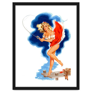 Pinup Sexy Girl And A Fishing Accident by Hermes