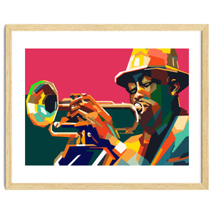 Jazz Trumpet Musician Pop Art Wpap by Artkreator