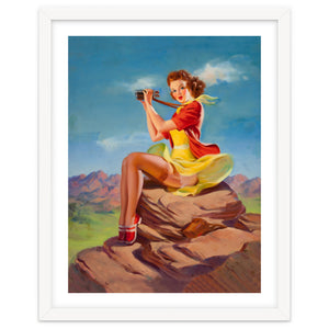 Pinup Sexy Binoculars Girl by Hermes