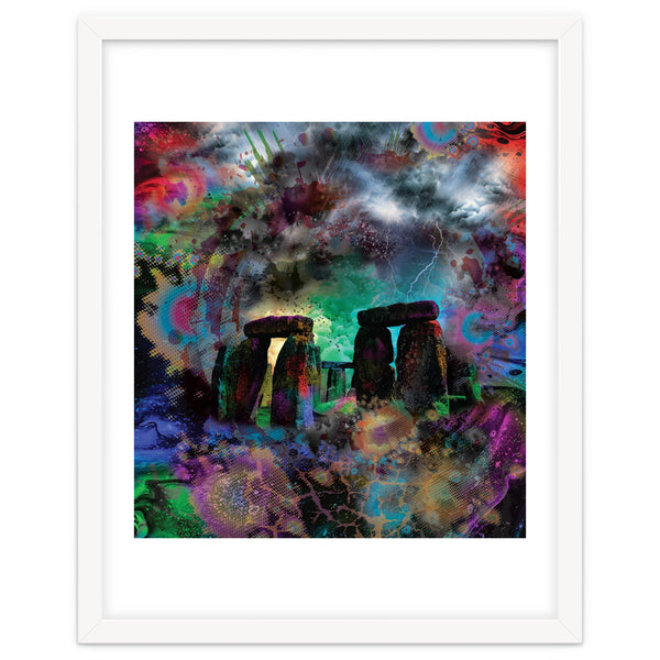Stone Henge Vibrant Psychedelic Colors