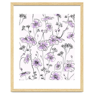 Wild Roses Floral Pattern - Purple by Anis illustration