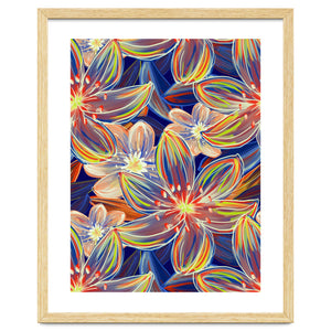 Fluo Bloom Orange & Blue by DesigndN