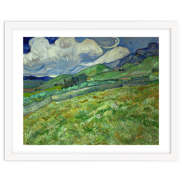 VINCENT VAN GOGH: Landscape from Saint-Rémy. Date/Period: 1889. Painting. Oil on canvas.