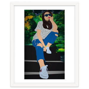 A Girl Sitting On A Step by Rj Arts 222