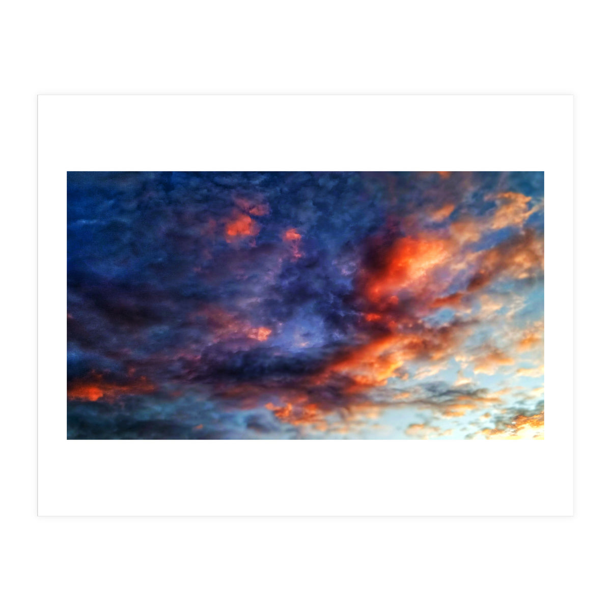 Cloudy sky at sunset (Print Only)