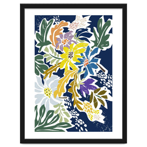 cosmopolitan flowers navy blue by Annick