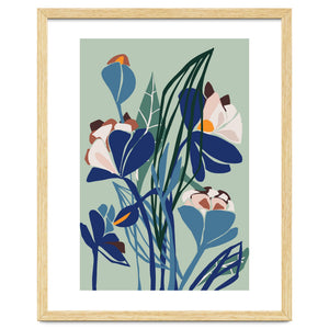 Florals At Night – Modern Illustration Light by Annick