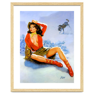 Pinup Girl Fell From A Wild Horse by Hermes