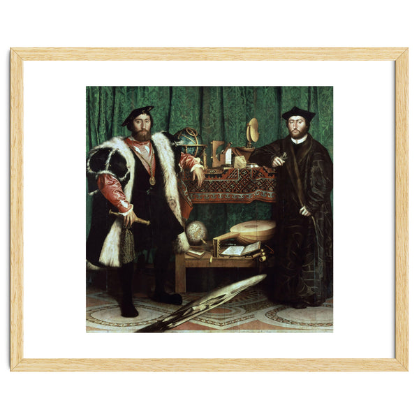 Germany school. The Ambassadors (with anamorphosis in the lower part of the painting). 1533. Oil ...