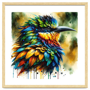 Vibrant Tropical Bird Portrait by Chromatic Fusion Studio