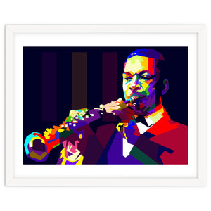 John Coltrane Jazz Musician Pop Art WPAP by Artkreator