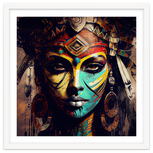 Midnight Warrior Woman Portrait by Chromatic Fusion Studio