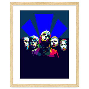 OASIS British Rock Band Art WPAP Trending Now by Artkreator
