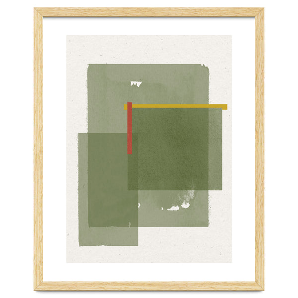 GREEN WATERCOLOR SHAPES NO.2