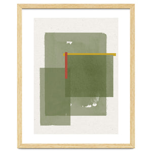 GREEN WATERCOLOR SHAPES NO.2 by THE MIUUS STUDIO