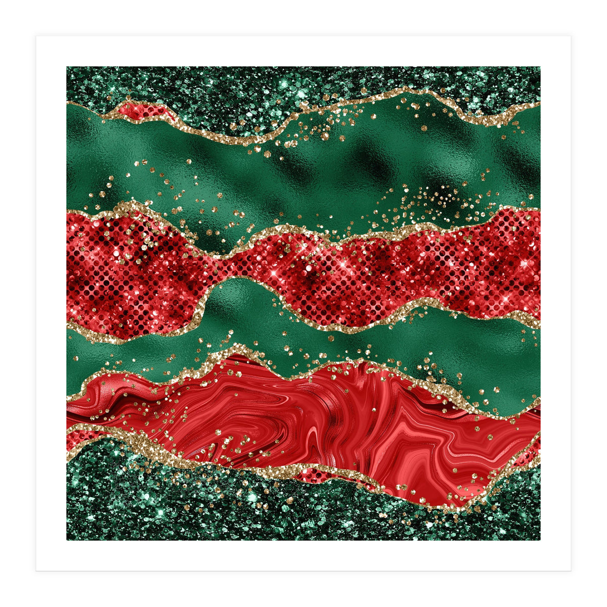 Christmas Glitter Agate Texture 06 (Print Only)