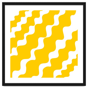 Yellow Wavy Pattern by Baobab print store