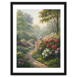 Sunlit Spring Garden Path Oil Painting by artistic