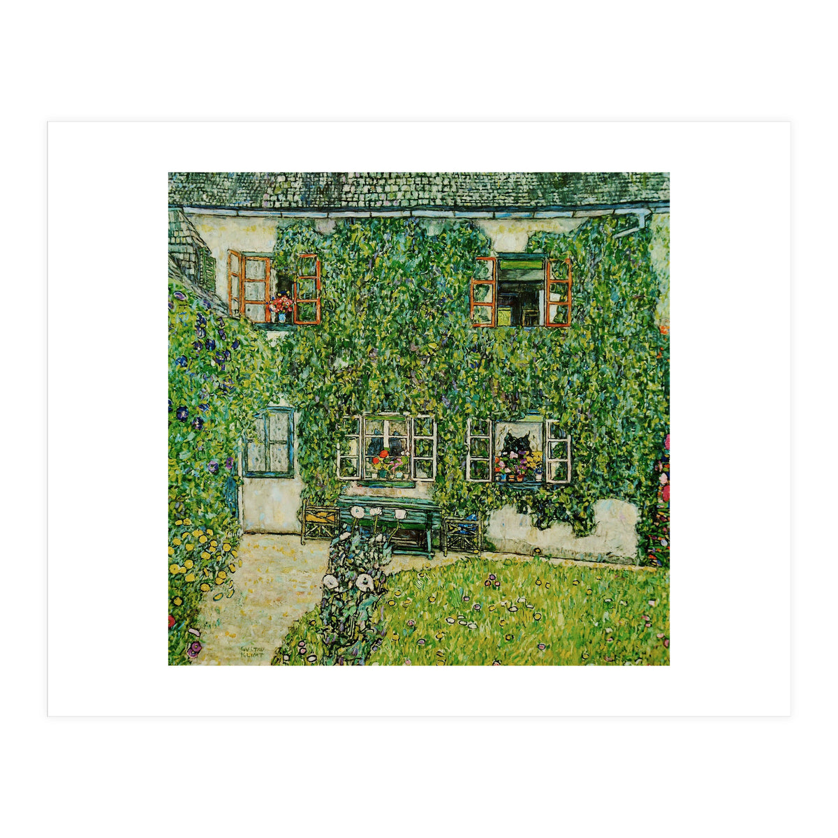 Forsthaus in Weissenbach am Attersee - Forestry house in Weissenbach on Attersee-Lake,1912. (Print Only)