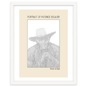 Portrait Of Patience Escalier Vincent Van Gogh Ascii Art by Doa Project