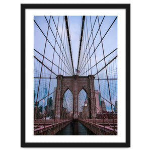 Brooklyn Bridge at Dawn, Iconic New York City Photography by neeteshdsgn