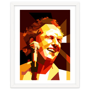 Lee Ritenour Jazz Guitarist Retro Portrait by Artkreator