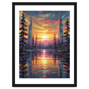 A Cybernetic Sunset Reflecting the Symbiosis by artistic