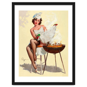 Hot Pinup Barbecue Girl by Hermes