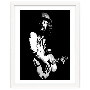 Ian Anderson Rock Music Legend in Grayscale by taurungka