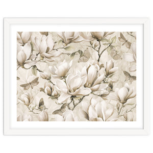 Magnolia And Butterfly Cream by Andrea Haase