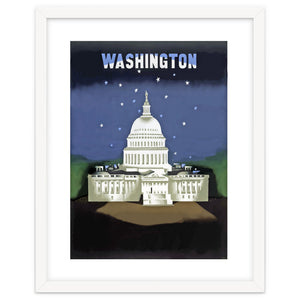 Washington, White House at Night by Hermes