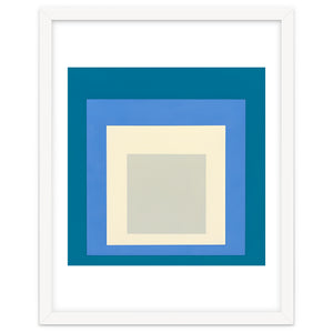 JOSEF ALBERS - HOMAGE TO THE SQUARE: BLUE WHITE GREY by TimelessArtworks