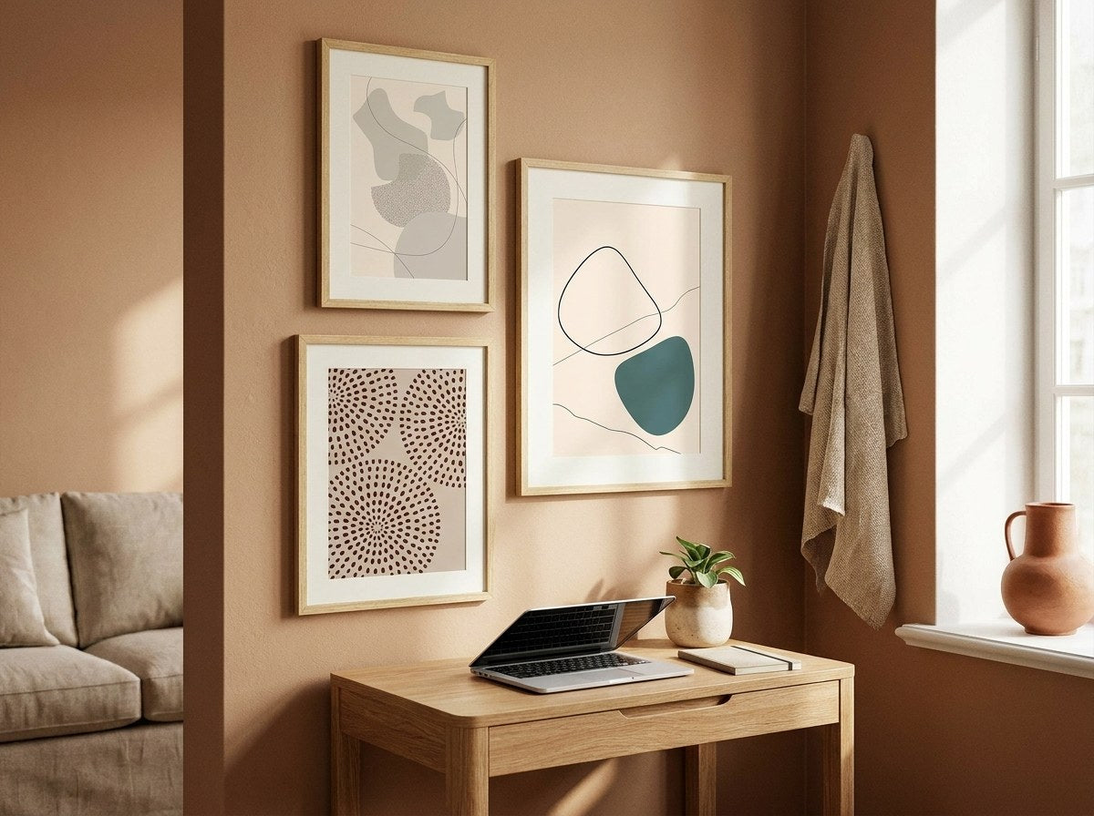 Mid-Century Modern Echoes Gallery Wall Set arrangement