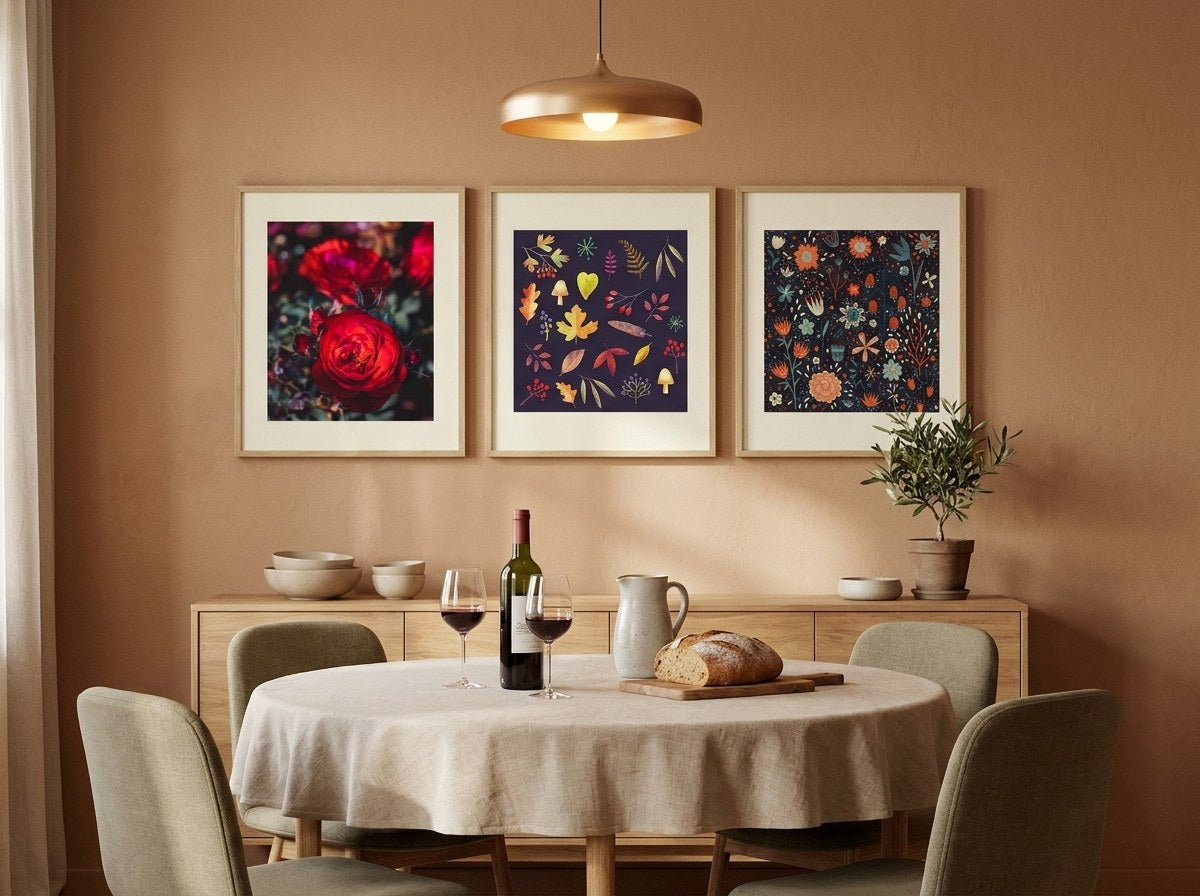 Botanical Hearth Gallery Wall Set arrangement