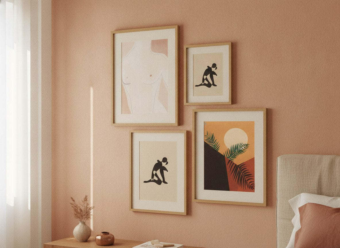 Abstract Dawn Gallery Wall Set arrangement