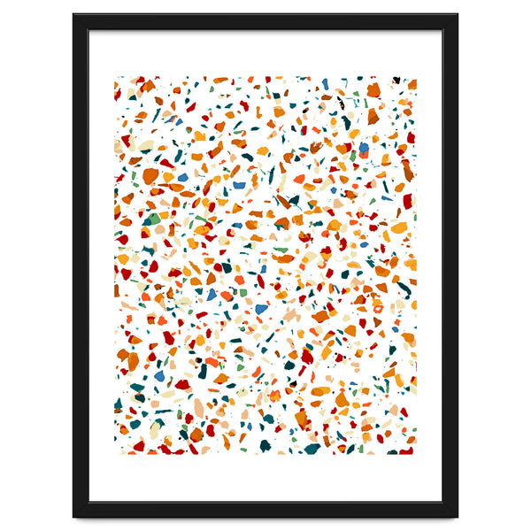Tan Terrazzo | Eclectic Quirky Confetti Painting | Celebration Colorful Boho Happy Party Graphic
