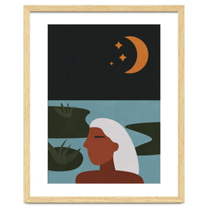 Boho Style Woman At The Lake by Technicolorable