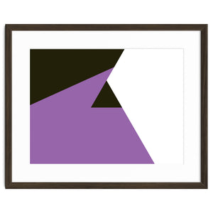 Geometric Shapes No. 80 - purple, black & white by Gary Andrew Clarke