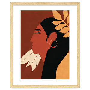 Boho Chic Woman Indian Fashion Print by Technicolorable