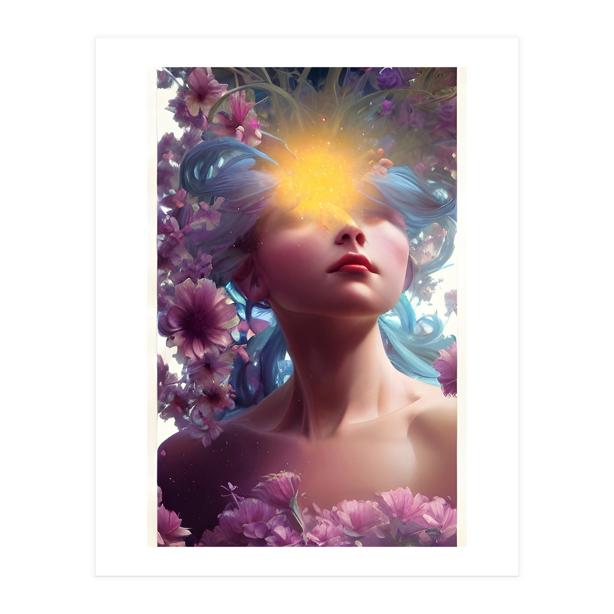 Vicky's Head In The Floral Clouds (Print Only)