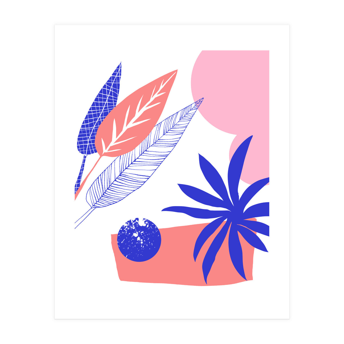 Blue And Pink (Print Only)