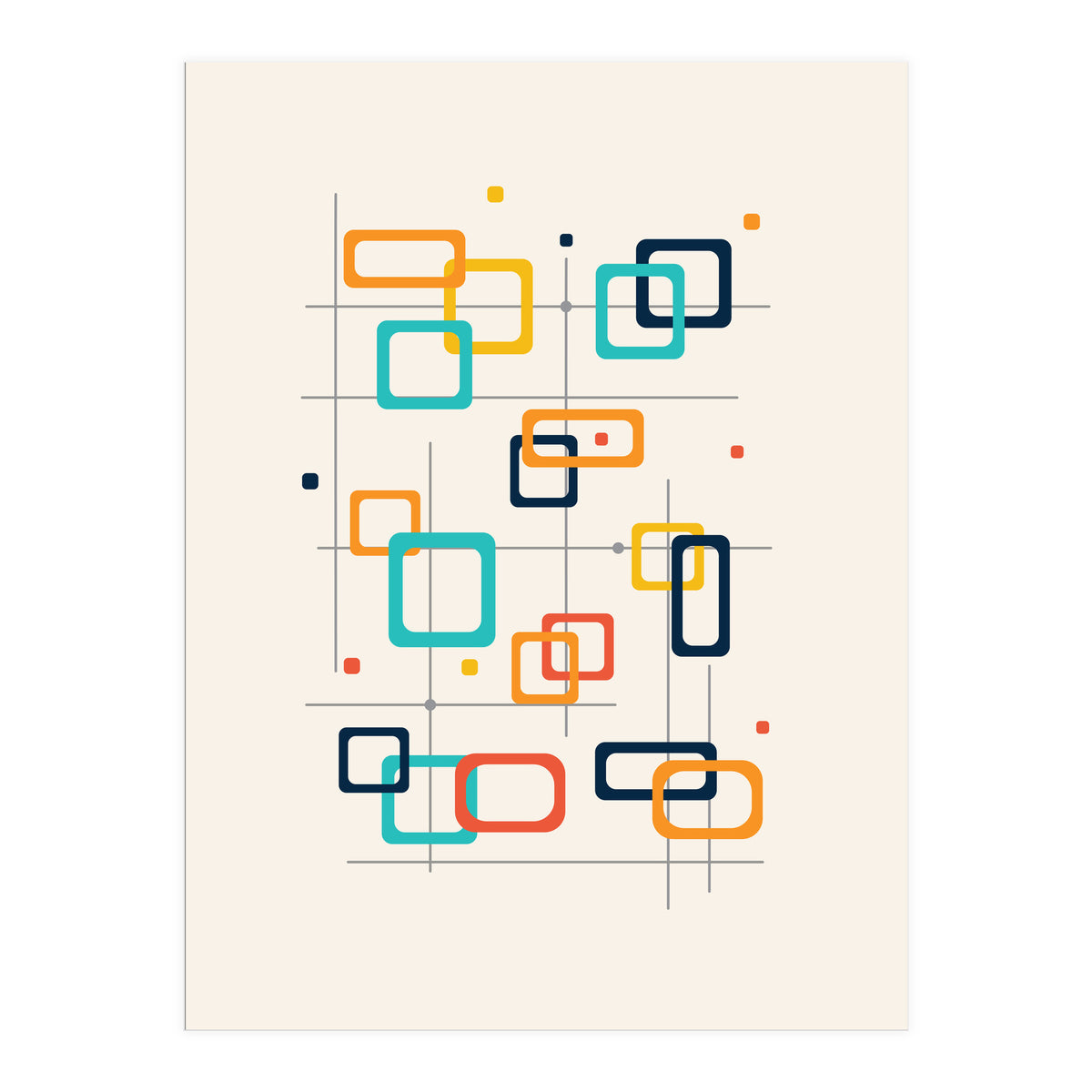 Mid Century Modern Geometry 016 (Print Only)