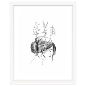 Hand Drawn Flower Girl by Seven Trees Design
